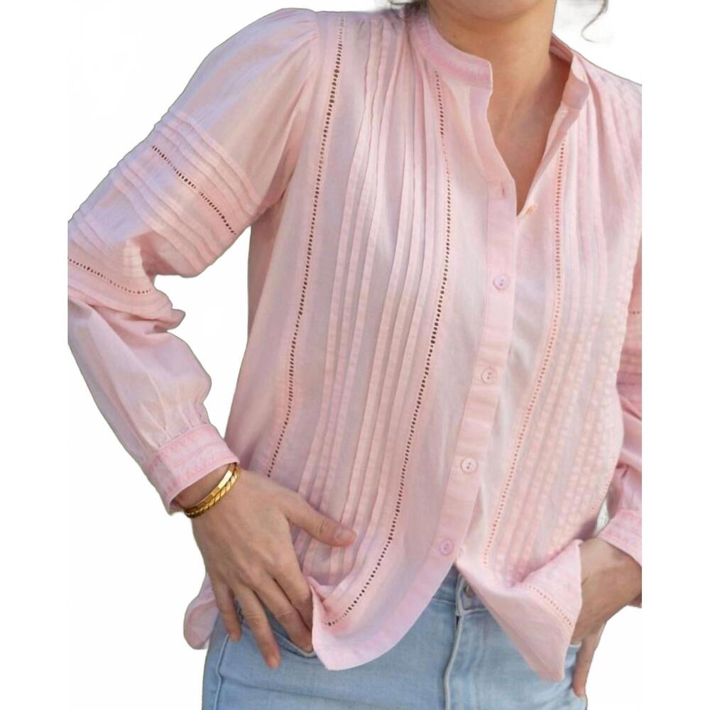 NEW EXVOTO olivia blouse in shell pink
